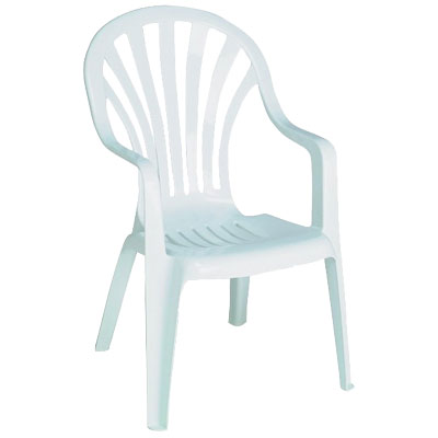 chaise resine blanche